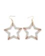Cercei stea din mărgele albe