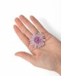 Broșă floare din mărgele roz - imagine 4
